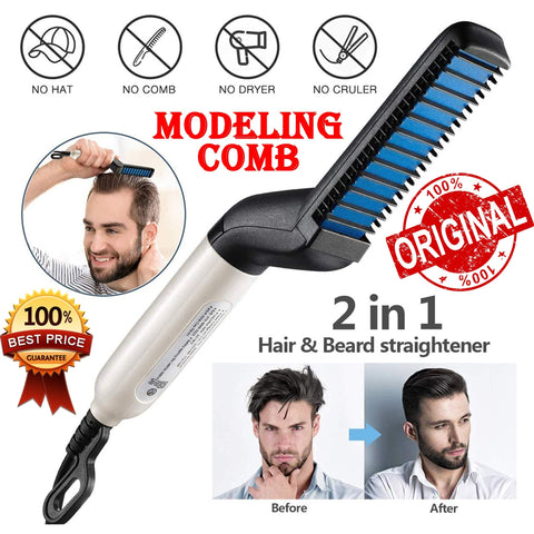 Mens Hair Straightener And Beard Comb