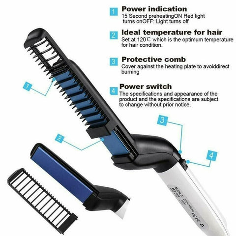 Mens Hair Straightener And Beard Comb