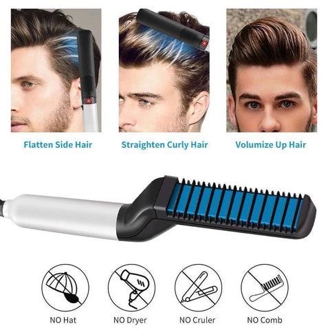 Mens Hair Straightener And Beard Comb