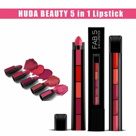 Huda Beauty 5 in 1 Step Matte lipstick 10 Colour | Non Stick Velvet Makeup | Waterproof Matte Lipstick