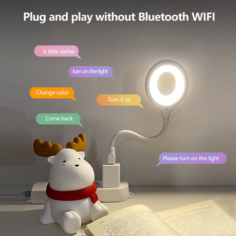 Imported 𝗨𝗦𝗕 𝗜𝗻𝘁𝗲𝗹𝗹𝗶𝗴𝗲𝗻𝘁 𝗩𝗼𝗶𝗰𝗲 𝗖𝗼𝗻𝘁𝗿𝗼l 𝗟𝗮𝗺𝗽|Smart Voice Control Led lamp|Portable Study Lamp